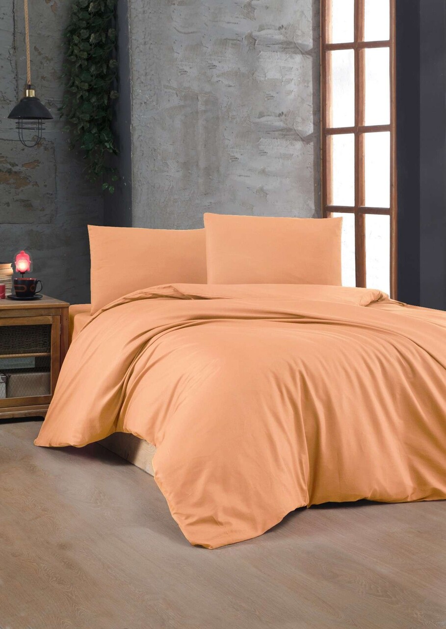Lenjerie de pat dubla King (FR), L'essentiel Maison, Pale Orange, Portocaliu pal - imagine 4